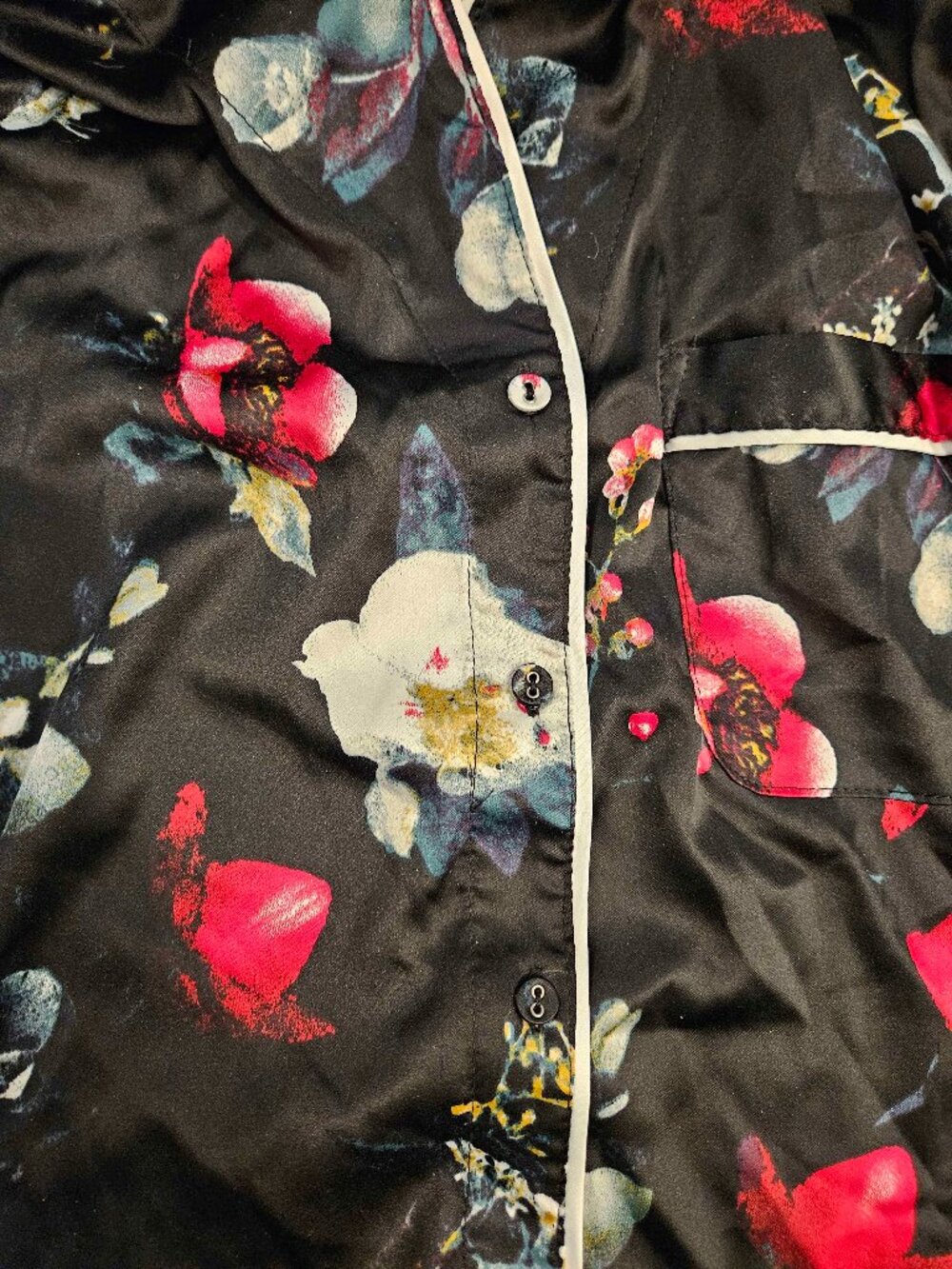 Stars Above Floral Pajama Set, Size Small - Picture 4 of 4